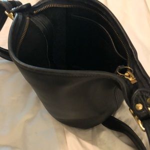 Coach leather bucket bag black